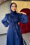 Sibel Tesettür Abiye Lacivert