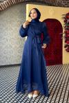 Sibel Tesettür Abiye Lacivert