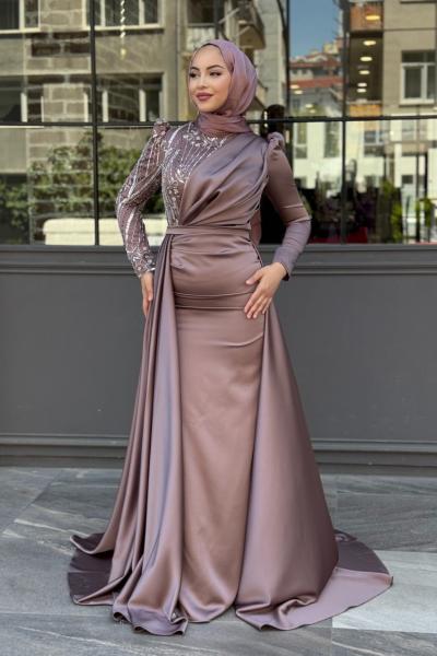 Nefise Tesettür Abiye Bakır