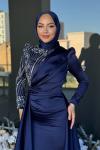 Nefise Tesettür Abiye Lacivert