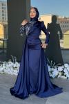 Nefise Tesettür Abiye Lacivert