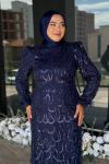 Darla Tesettür Abiye Lacivert