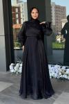 Bahar Tesettür Abiye Siyah