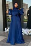 Bahar Tesettür Abiye Lacivert