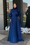 Bahar Tesettür Abiye Lacivert