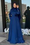 Bahar Tesettür Abiye Lacivert