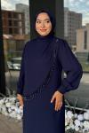Alina Tesettür Abiye Lacivert