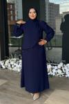 Alina Tesettür Abiye Lacivert