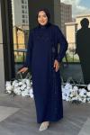 Tana Tesettür Abiye Lacivert