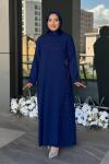 Tana Tesettür Abiye Saks Mavisi