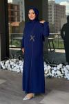 Irmak Tesettür Abiye Saks Mavisi
