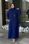 Irmak Tesettür Abiye Saks Mavisi