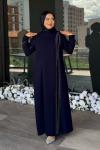Emine Tesettür Abiye Lacivert