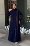 Emine Tesettür Abiye Lacivert