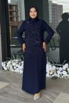 Ezgi Tesettür Abiye Lacivert