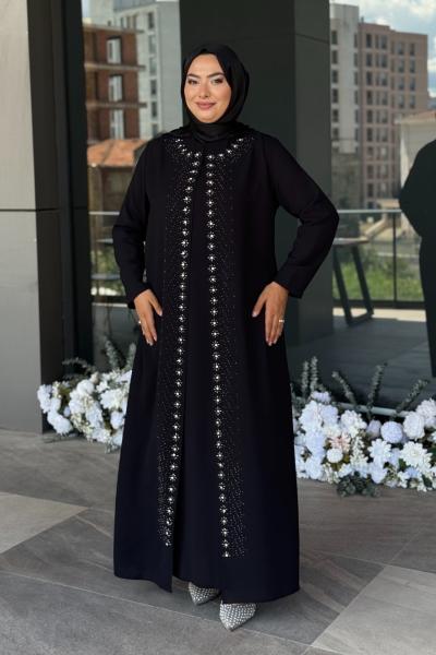 Melodi Tesettür Abiye Siyah