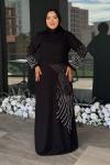 Göksel Tesettür Abiye Siyah