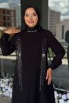 Pervin Tesettür Abiye Siyah