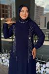 Pervin Tesettür Abiye Lacivert