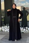 Menekşe Tesettür Abiye Siyah