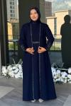 Menekşe Tesettür Abiye Lacivert