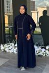 Menekşe Tesettür Abiye Lacivert