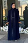 Menekşe Tesettür Abiye Lacivert