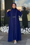 Menekşe Tesettür Abiye Saks Mavisi