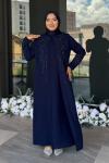 Kelebek Tesettür Abiye Lacivert