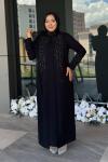 Kelebek Tesettür Abiye Siyah