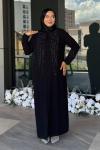 Kelebek Tesettür Abiye Siyah