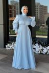 Dolunay Tesettür Abiye Bebe Mavisi