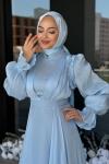 Dolunay Tesettür Abiye Bebe Mavisi