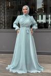 Meltem Tesettür Abiye Su Yeşili