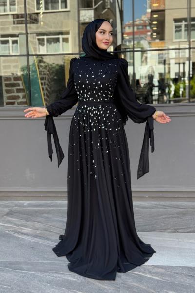 Şahika Tesettür Abiye Siyah