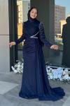 Nadire Tesettür Abiye Lacivert