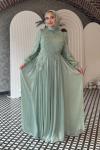 Sümbül Tesettür Abiye Mint Yeşili