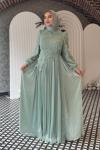 Sümbül Tesettür Abiye Mint Yeşili