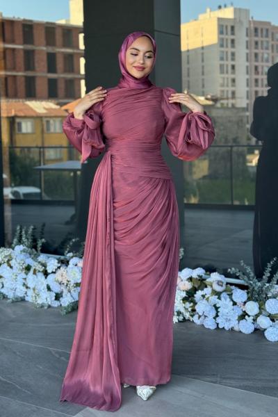 Derin Tesettür Abiye Gül Kurusu