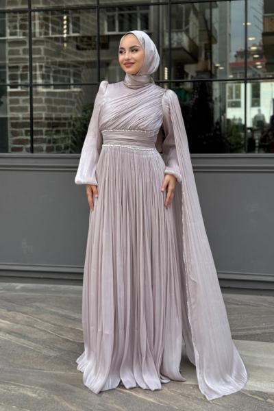 Safir Tesettür Abiye Vizon