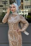 Nesrin Tesettür Abiye Gold