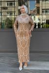 Nesrin Tesettür Abiye Gold