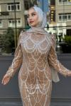Nesrin Tesettür Abiye Gold
