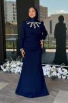 Gülin Tesettür Abiye Lacivert