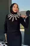 Gülin Tesettür Abiye Siyah