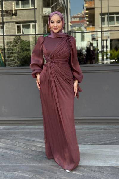 Semanur Tesettür abiye Çikolata kahvesi