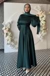 Nazlı Tesettür Elbise Zümrüt