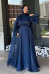 Gelincik Tesettür Abiye Lacivert