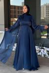 Gelincik Tesettür Abiye Lacivert