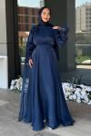 Gelincik Tesettür Abiye Lacivert